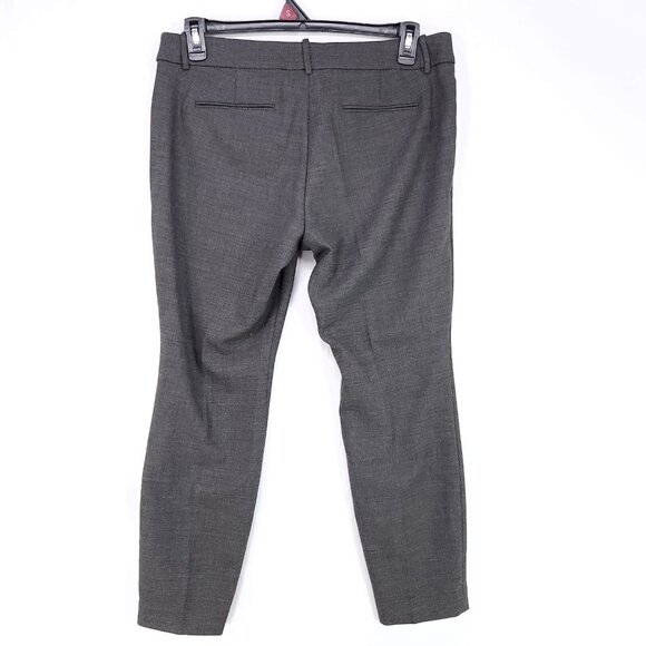 J.Crew Minnie Wool Blend Dress Pants Womens Size 12 Gray Side Zip Straight Leg - Picture 11 of 13